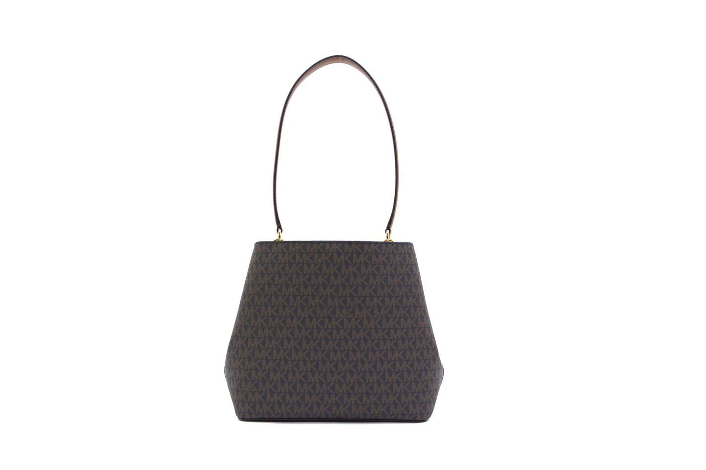 Michael Kors Medium Pratt Bucket Shoulder Purse - Brown Multi