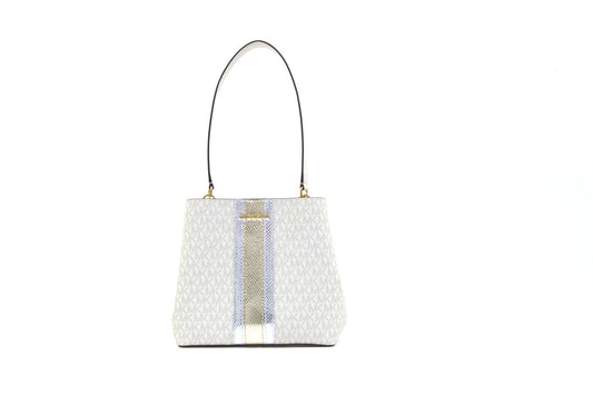 Michael Kors Pratt Medium Bucket Shoulder Bag - Pale Gold