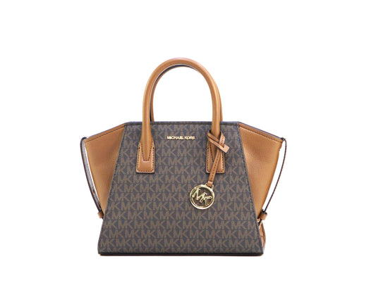 Michael Kors Avril Small Satchel Crossbody Bag - Brown