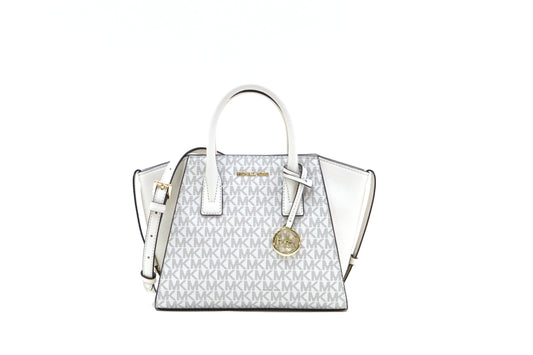 Michael Kors Avril Small Satchel Crossbody Bag - Light Cream Multi