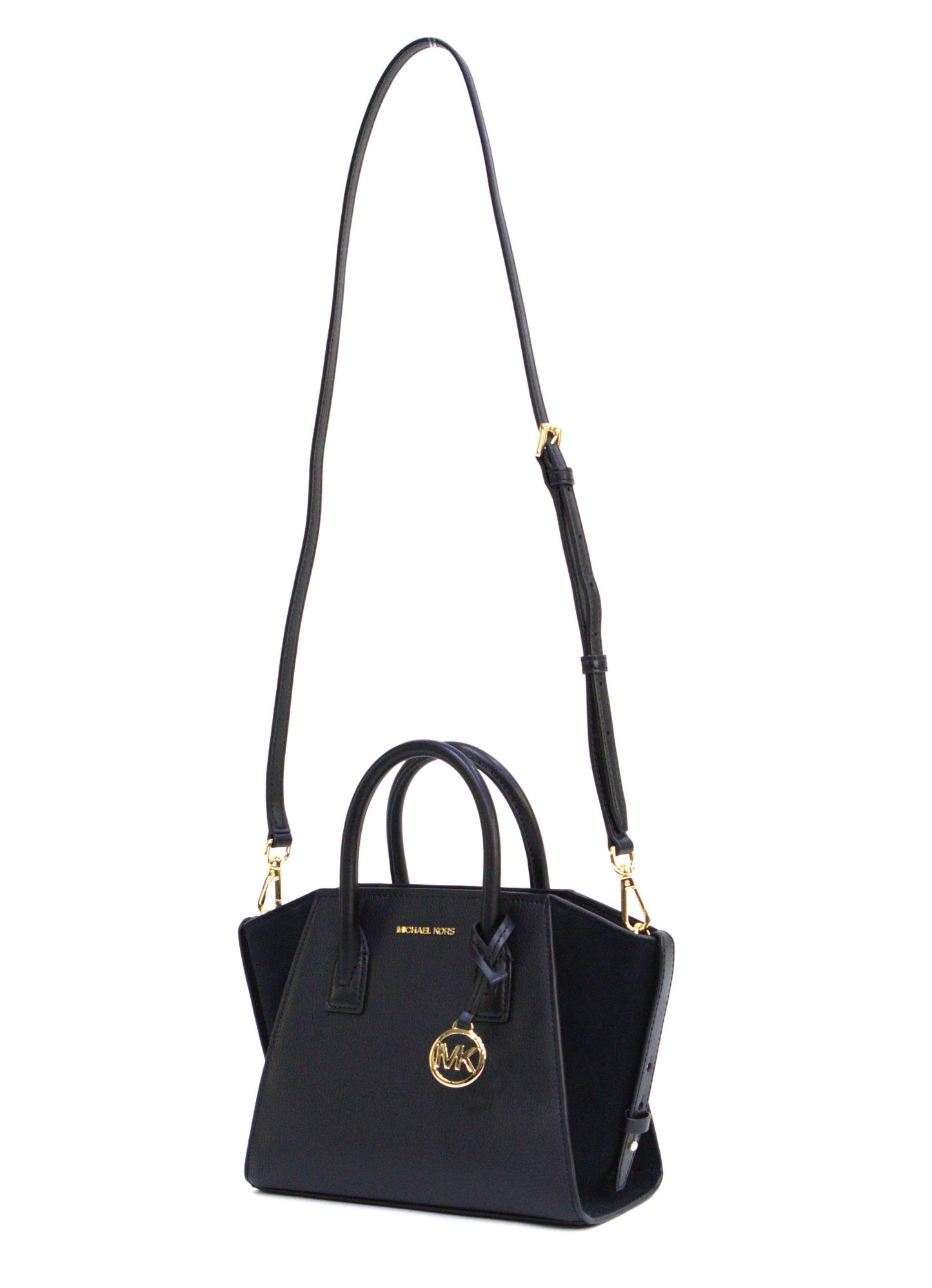 Michael Kors Avril Small Zip Satchel Crossbody Bag  - Black