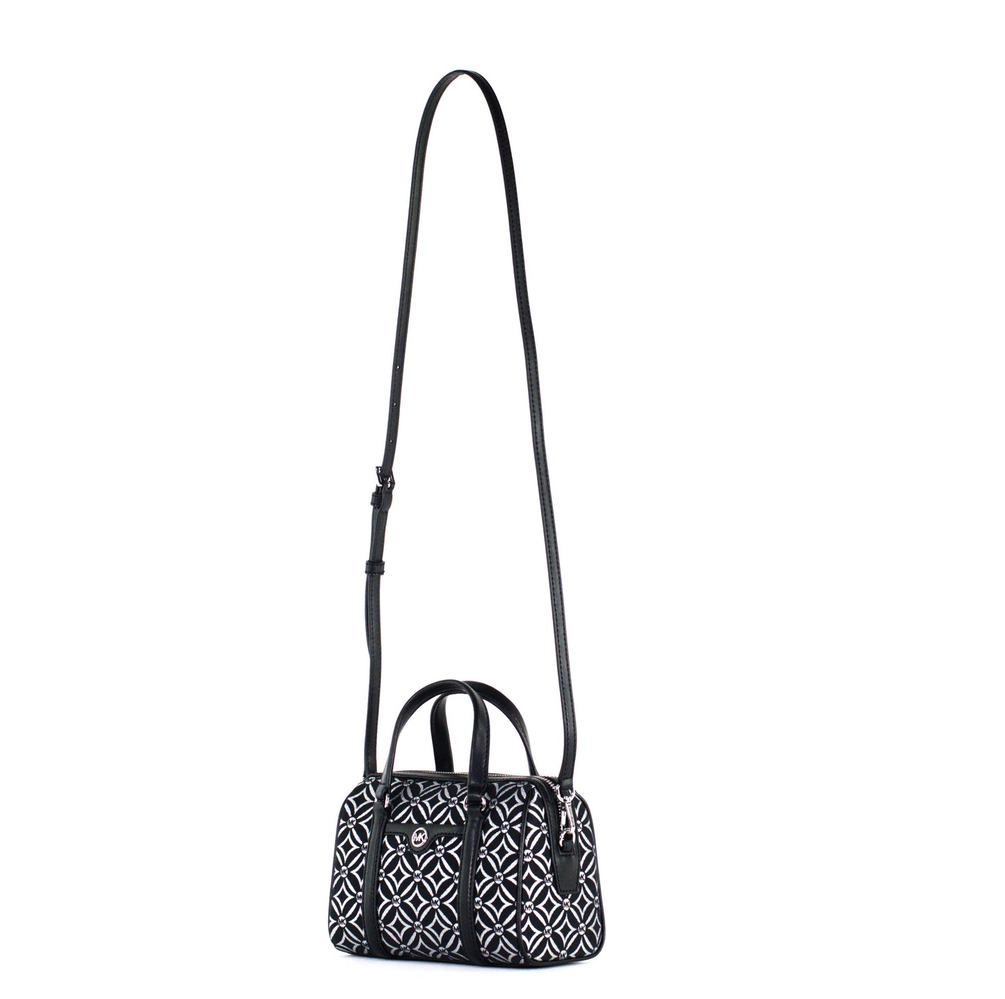 Michael Kors Travel SM Duffle Crossbody - Black/Silver