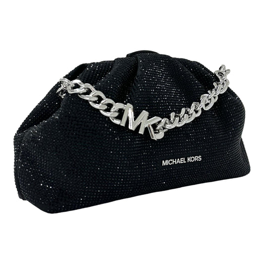 Michael Kors Nola Small Women MK Chain Clutch Shoulder Bag  - Black