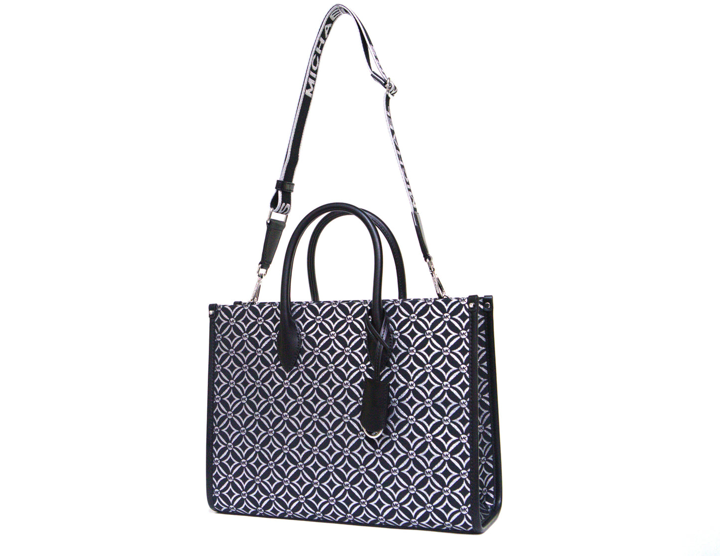 Michael Kors Mirella Medium East West Crossbody Tote Bag - Black