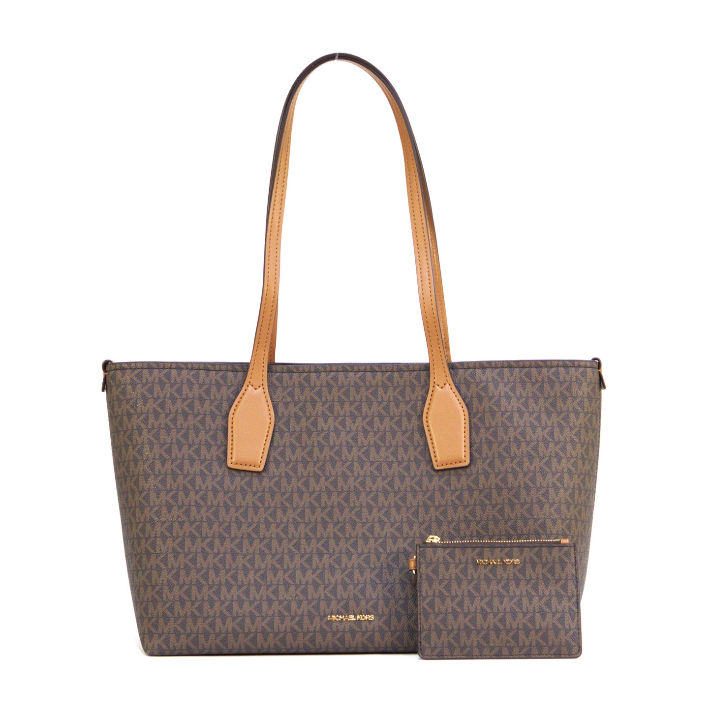 Michael Kors Charlie Logo Medium Tote with Small Zip Case - Brown