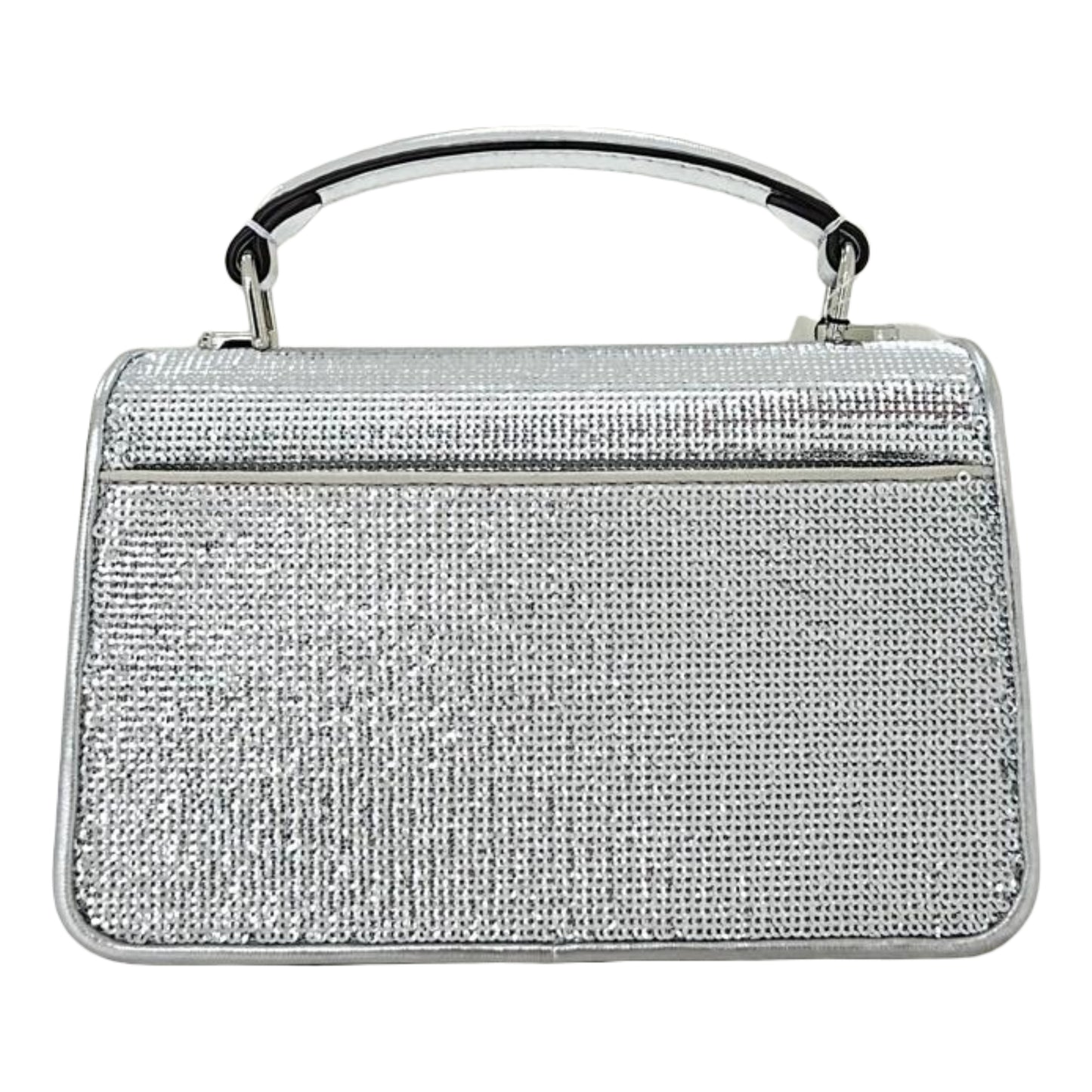 Michael Kors Delancey Mini East West Top Handle Chain Crossbody - Silver