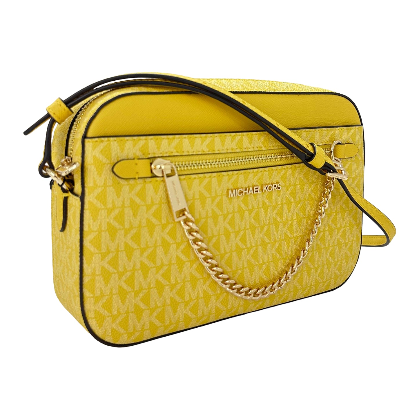 Michael Kors Jet Set Large Logo Crossbody Bag- Yellow