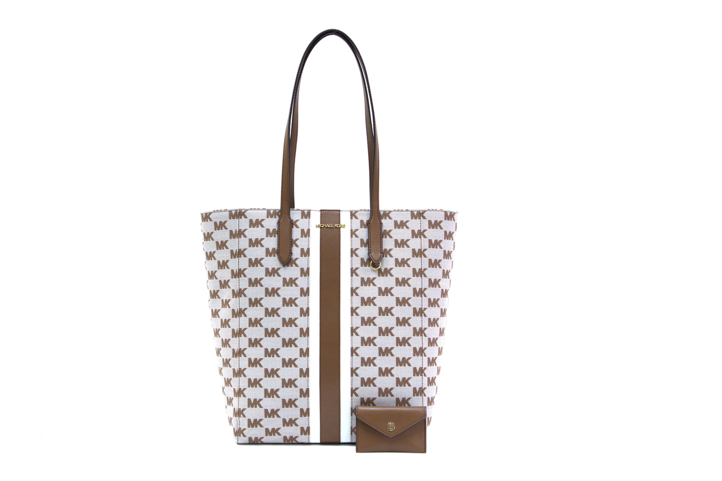 Michael Kors Vincent Large Tote Bag w/ Card Case - Luggage