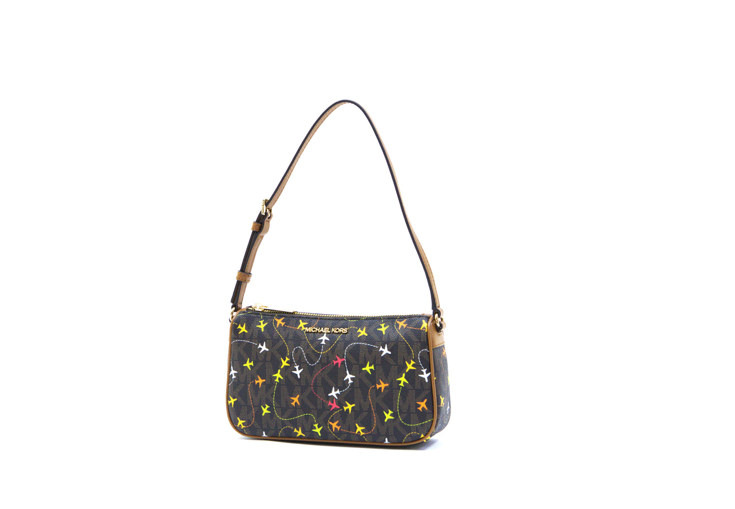 Michael Kors Jet set Medium Pouchette - Brown Multi