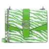 Michael Kors Greenwich Small Animal Print Logo Flap Crossbody Bag - Jungle Green
