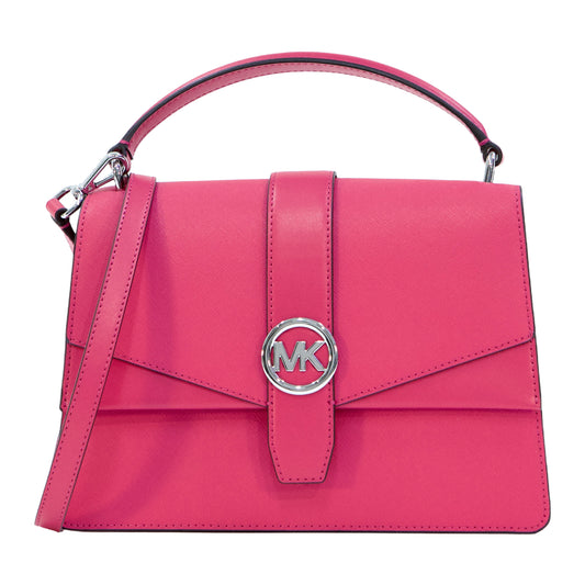 Michael Kors Greenwich Medium Satchel Leather- Dragonfruit