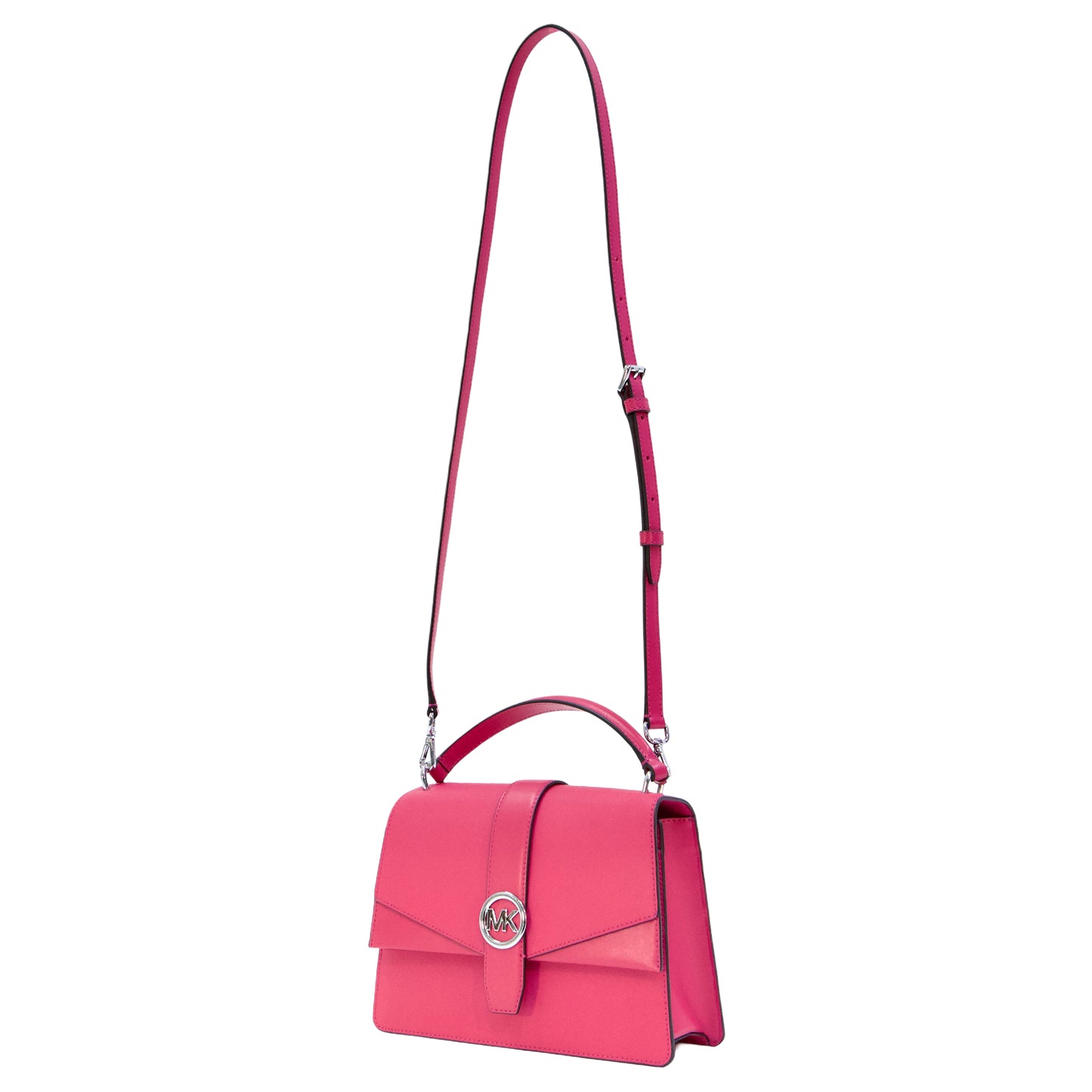 Michael Kors Greenwich Medium Satchel Leather- Dragonfruit
