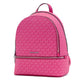 Michael Kors Rhea Medium Signature Logo Backpack- Dragonfruit Pink