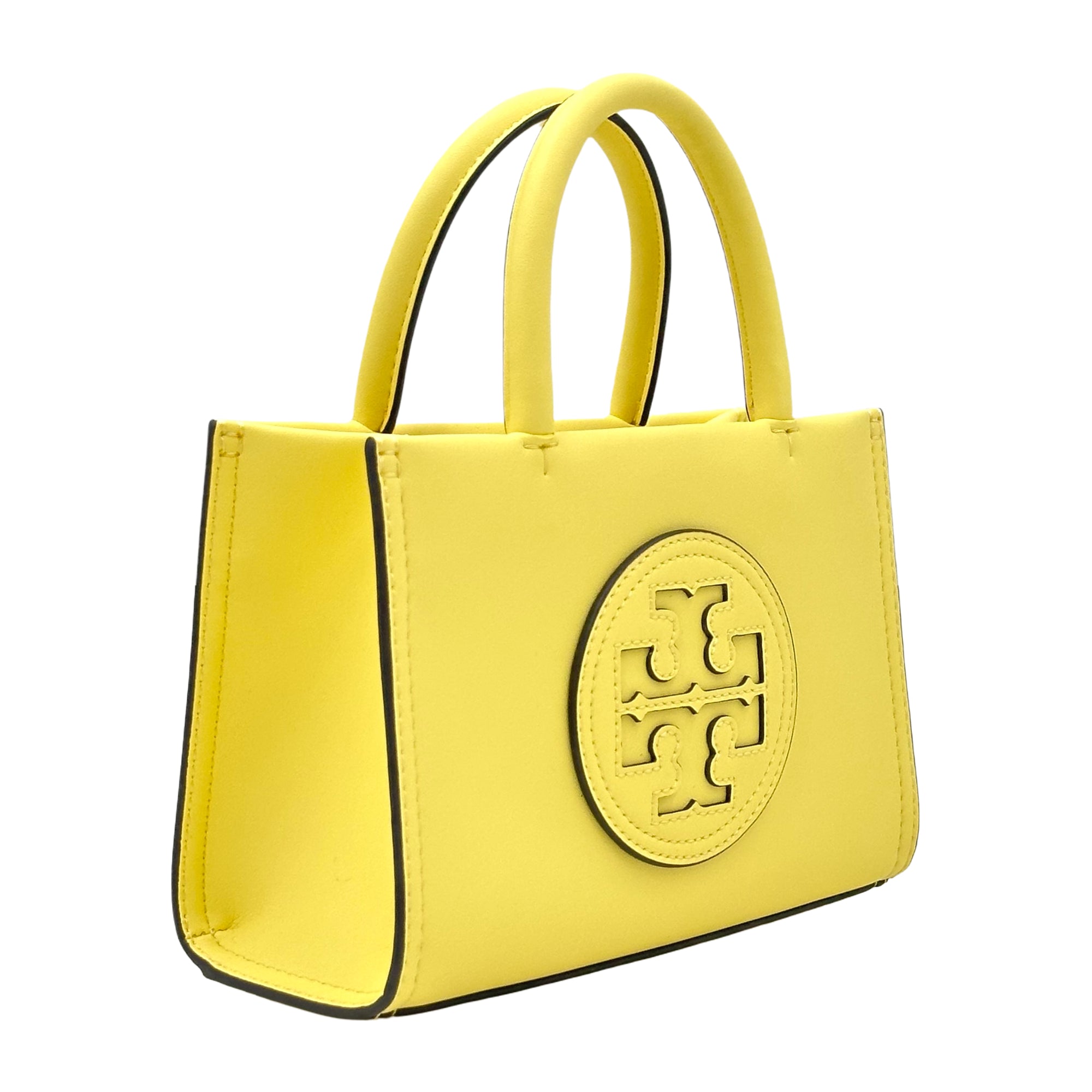 Tory Burch Ella Bio Mini Tote Crossbody Bag- Vintage Lemon