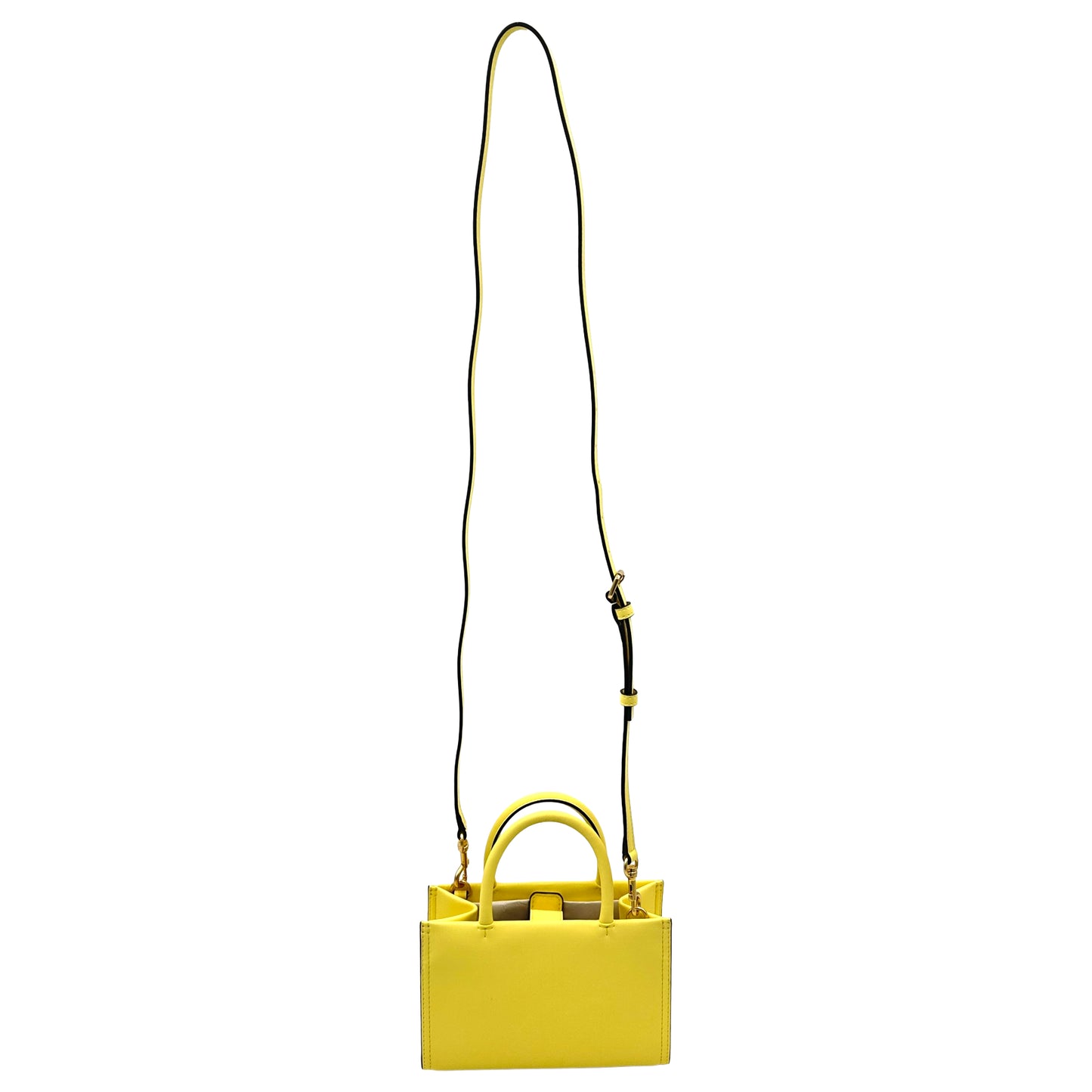 Tory Burch Ella Bio Mini Tote Crossbody Bag- Vintage Lemon