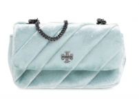 Tory Burch Kira Mini Velvet Shoulder Bag - Blue