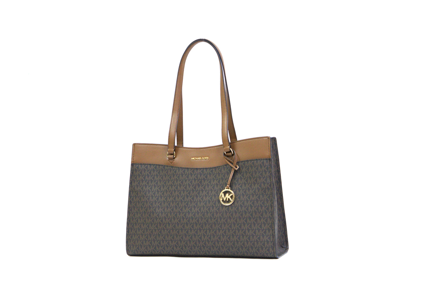 Michael Kors Jet Set Travel Large Brown Pocket Tote - Brown