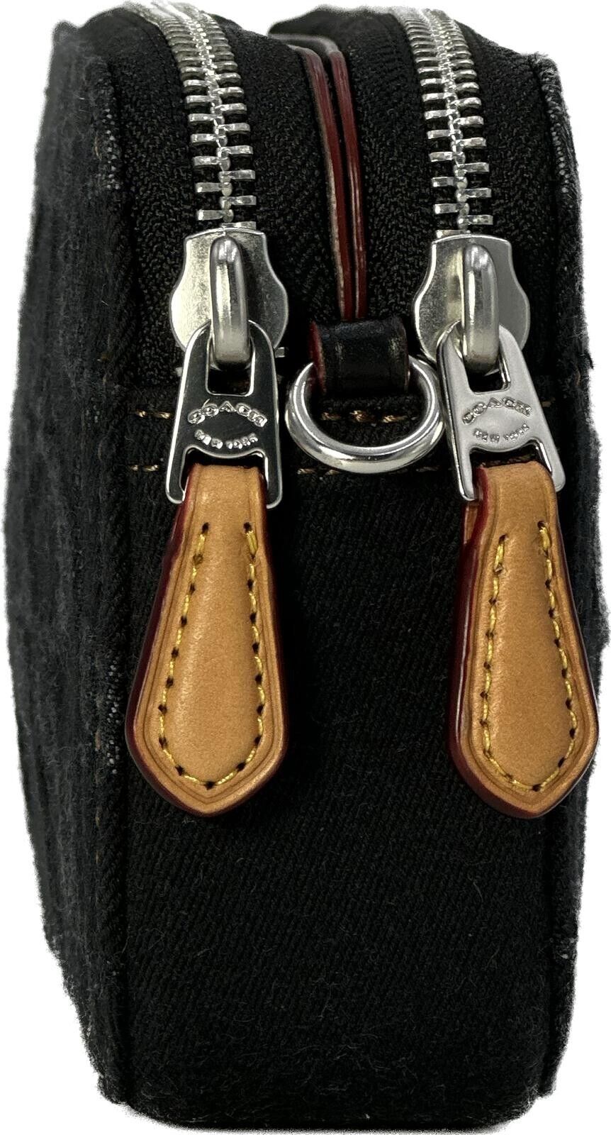 Coach Black Denim Kira Convertible Crossbody Wristlet - CE778