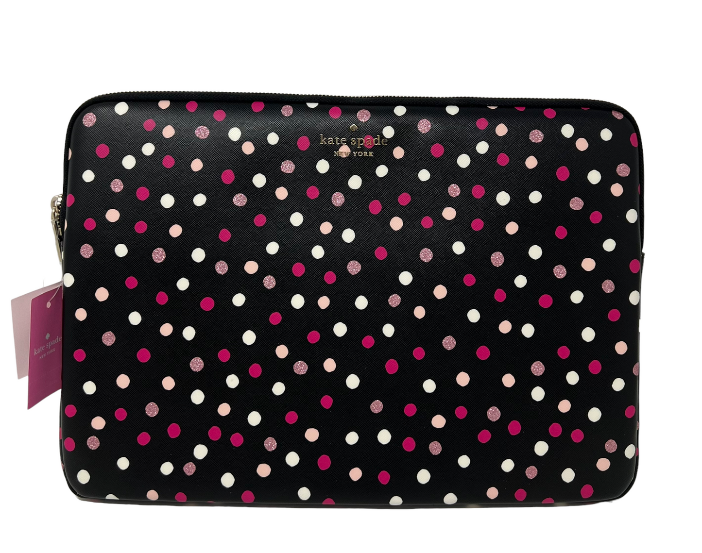 Kate Spade 15" Universal laptop Sleeve Glitter Dot Printed Staci K9442 $129