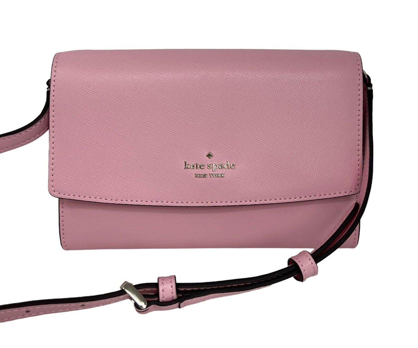 Kate Spade Perry Saffiano Leather Mitten Pink Crossbody Bag K8709