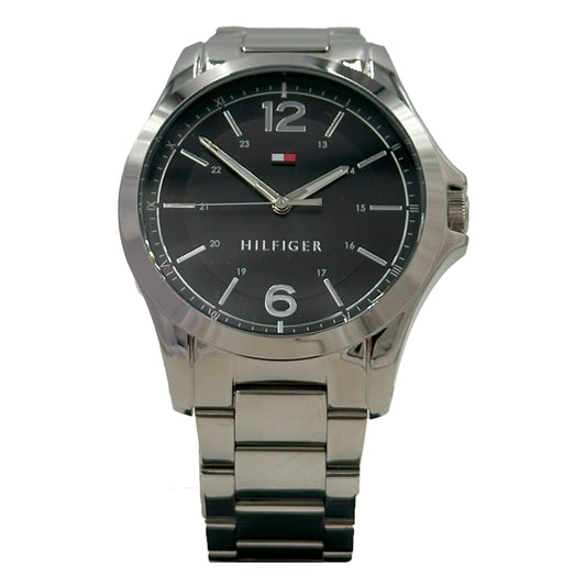 Tommy Hilfiger Men's Black Dial Stainless Steel Watch - 1791460