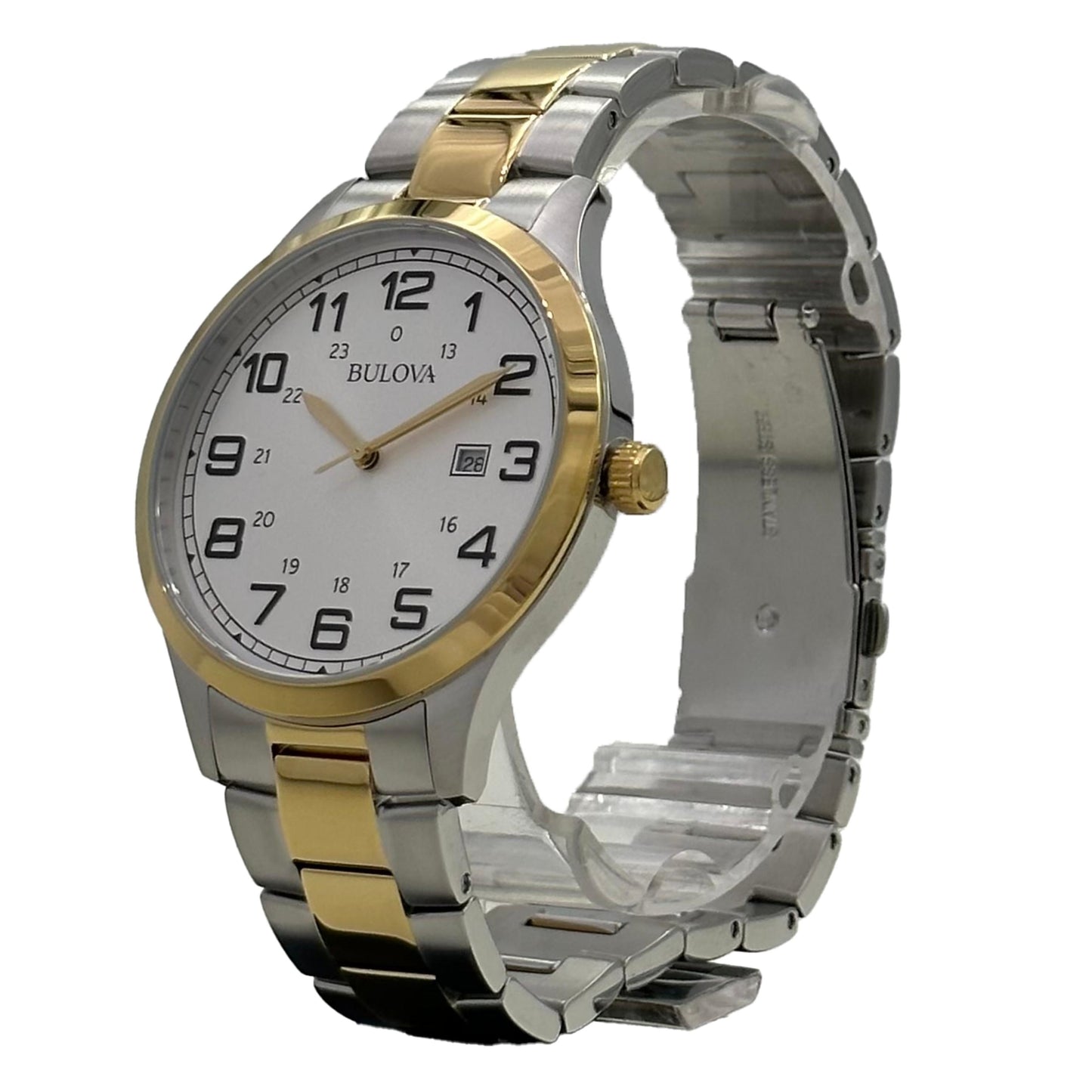 Bulova Men's Quartz Gold and Silver Tone 42mm Bracelet Watch - 98B304 - 42429553743