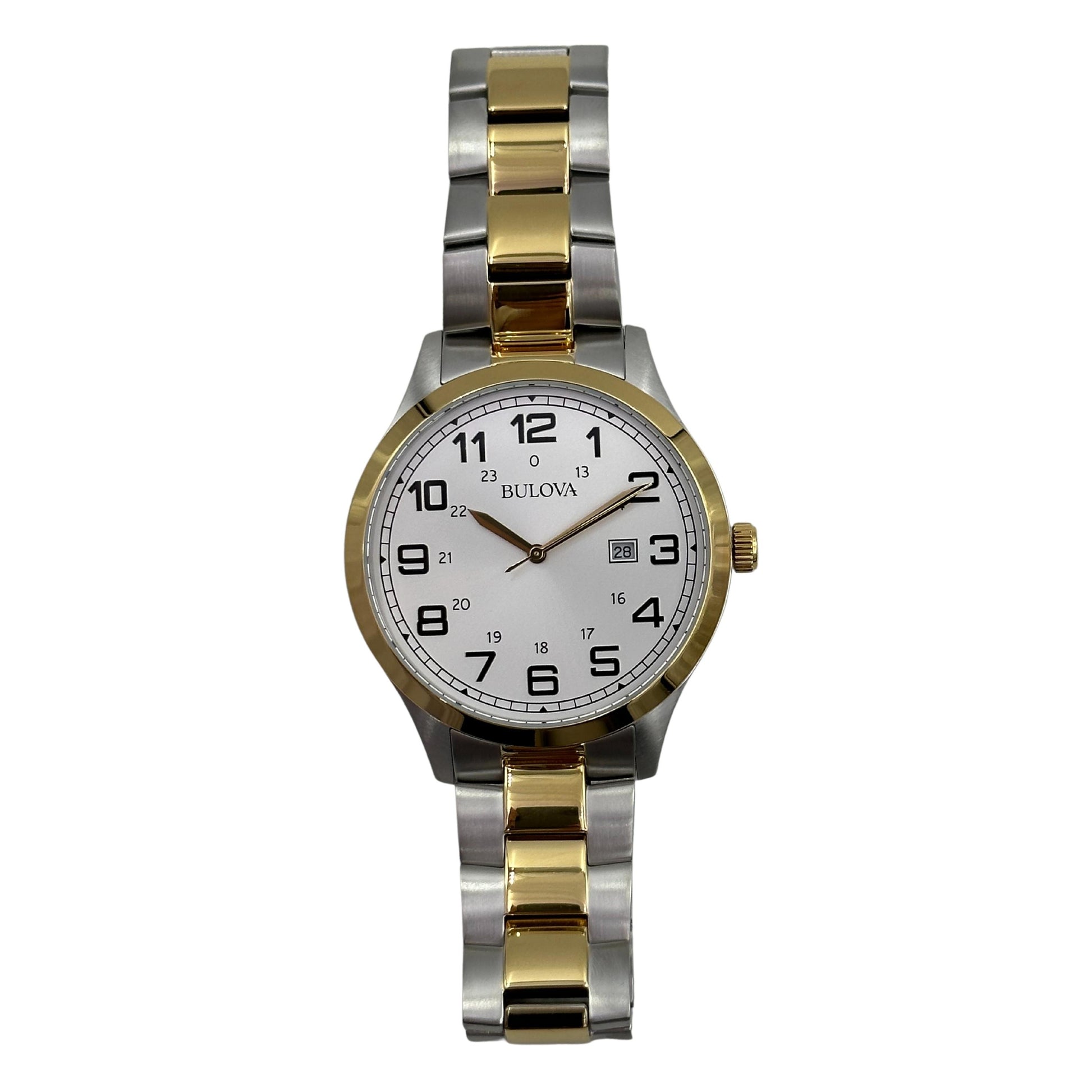 Bulova Men's Quartz Gold and Silver Tone 42mm Bracelet Watch - 98B304 0042429553743