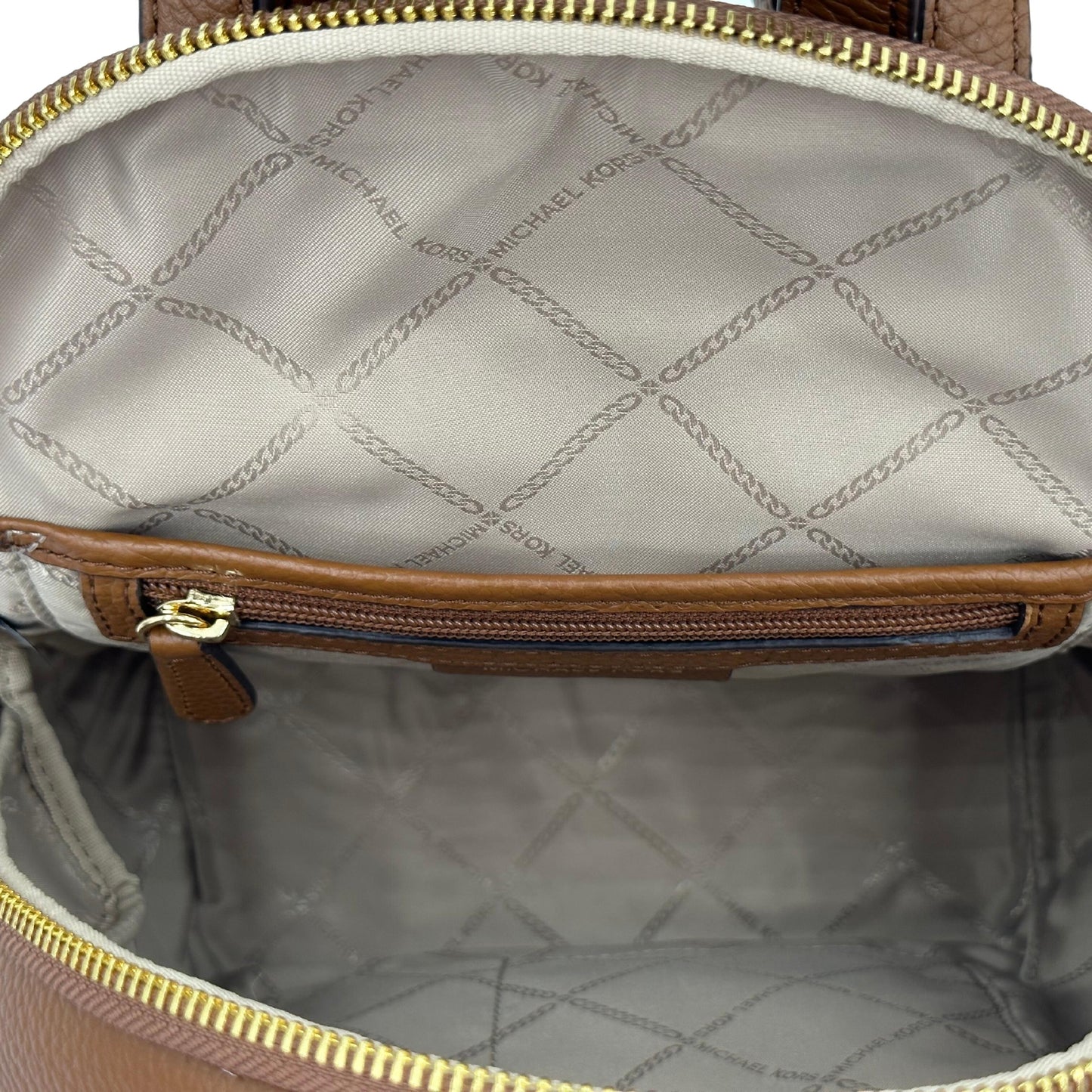 Michael Kors Erin Medium Pebbled Leather Backpack - Brown 194900722312