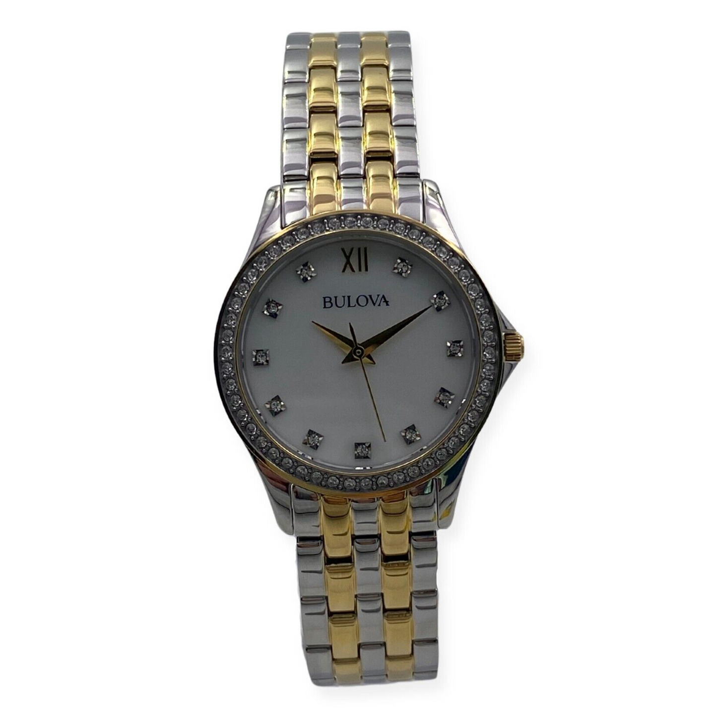 Bulova Women's Crystal Accent Two-Tone Mother-of-Pearl Dial Watch Set - 98X113 - 42429546844