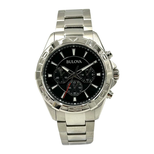 Bulova Men's Chronograph Black Dial Sport Stainless Steel Watch - 96A216 - 42429562868