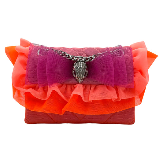 Kurt Geiger london Ruffle Mini Kensington Crossbody - Pink/Orange