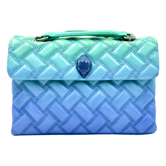 Kurt Geiger Kensington Ombre Quilted Leather Shoulder Bag - Blue Green