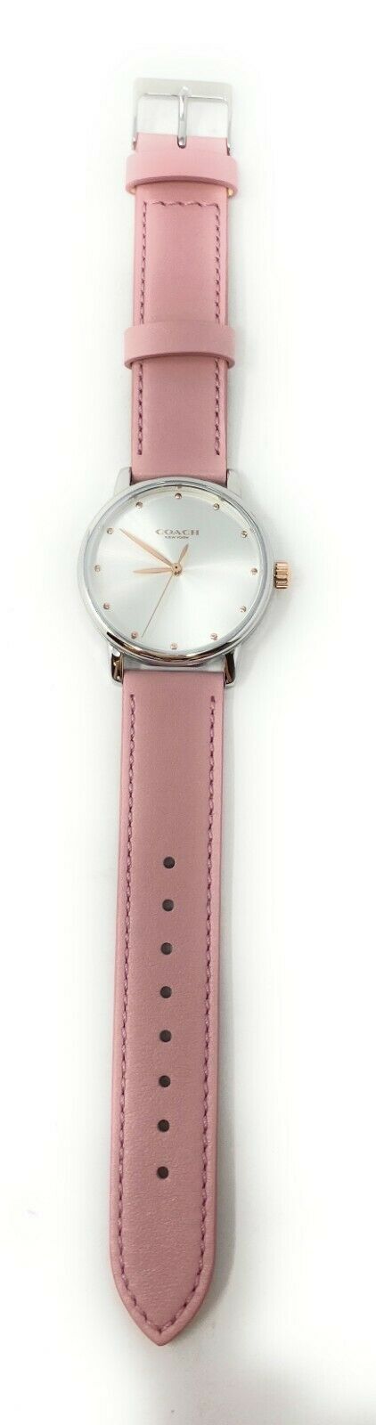Coach Women's Perry Rose Silver Dial Gold Rose Watch 36mm 14503582