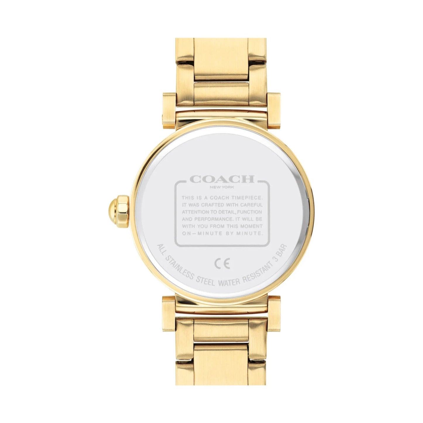 Coach Ladies Madison Gold Band White Dial Watch 14503578 $325