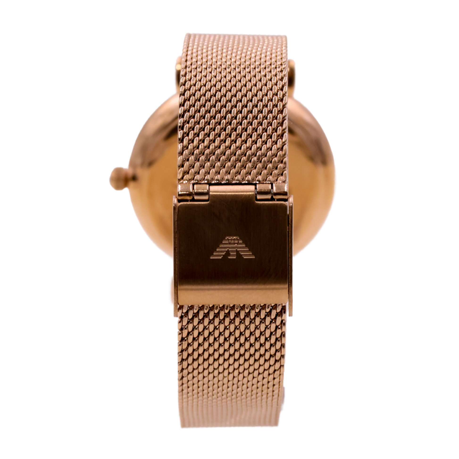 Emporio Armani Gianni T-Bar Rose Gold Mesh Ladies Watch | Model AR1956 - 723763240314