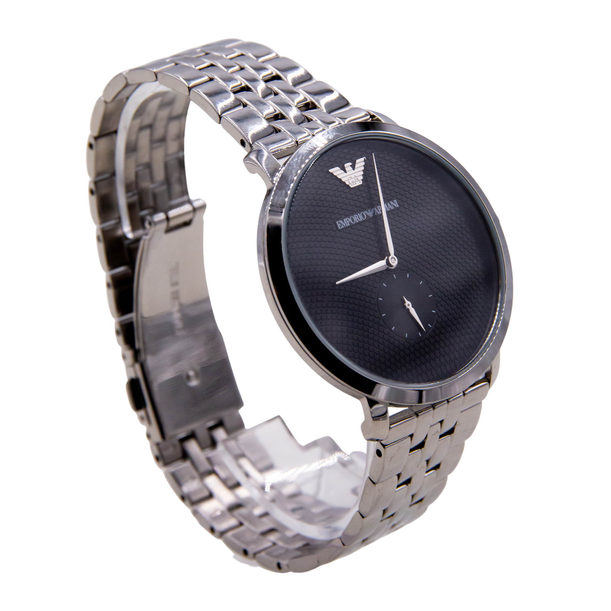 Emporio Armani Modern Slim Quartz Black Dial Men's Watch - AR11161  - 723763270304
