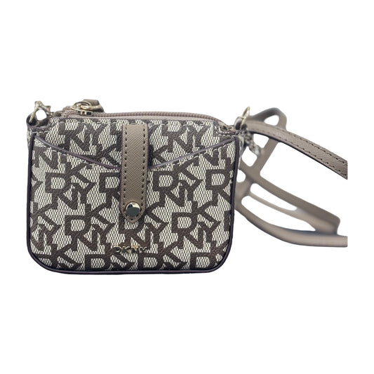 DKNY Thomasy Micro Mini Crossbody Bag- Brown/ Multi
