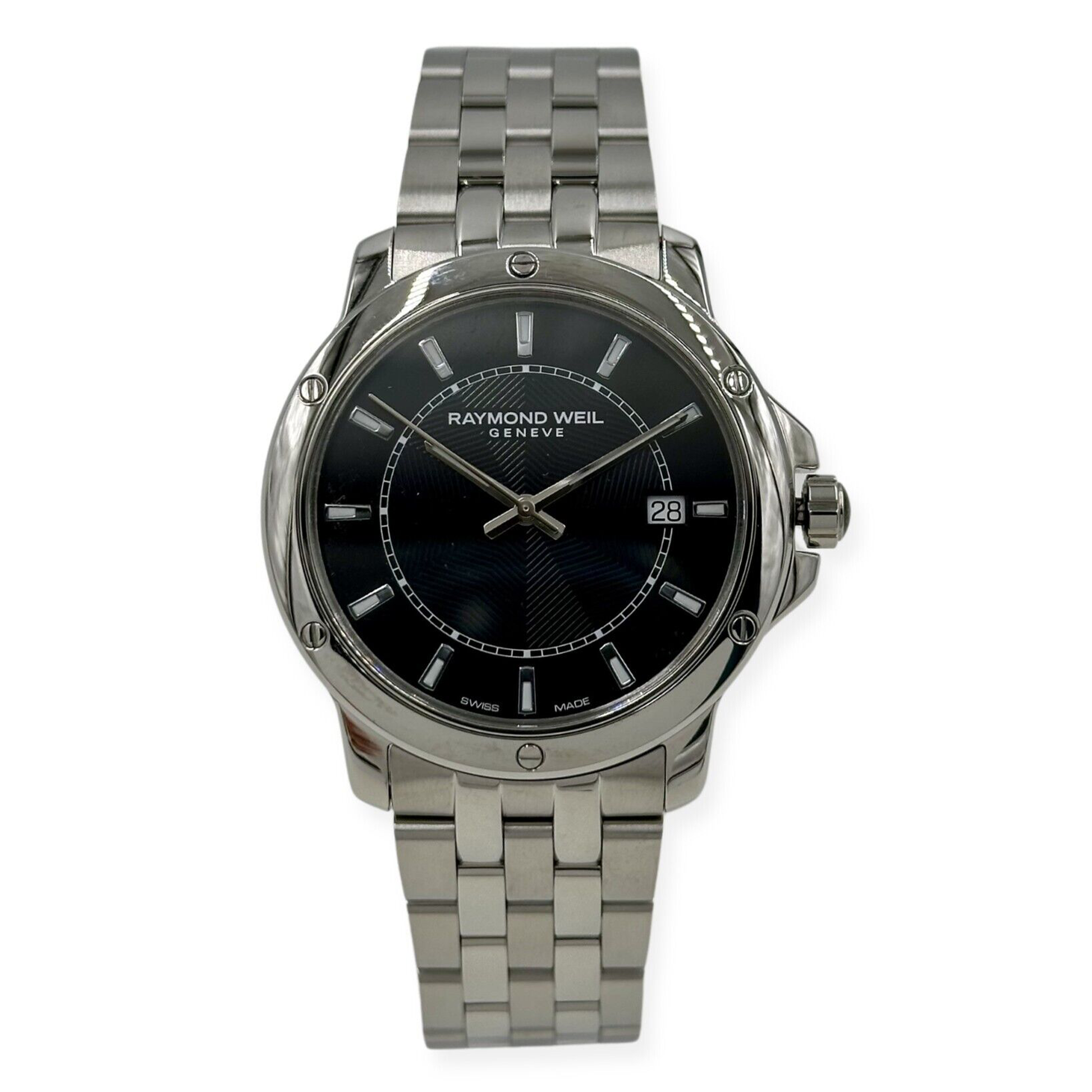Raymond Weil Tango Men's Stainless Steel Black Dial Quartz Watch - 5591-ST-20001 - 7611784034636
