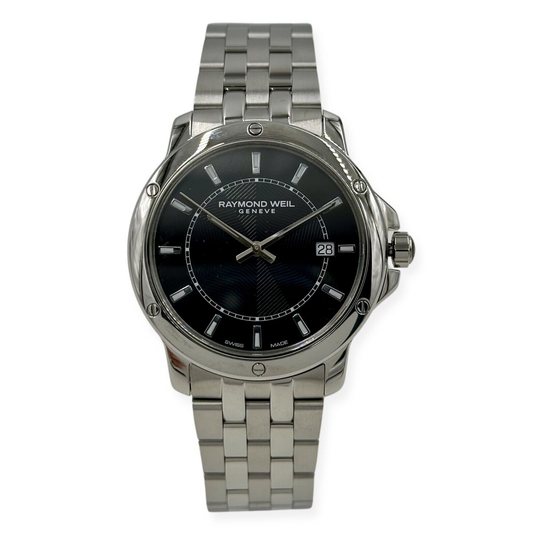 Raymond Weil Tango Men's Stainless Steel Black Dial Quartz Watch - 5591-ST-20001 - 7611784034636