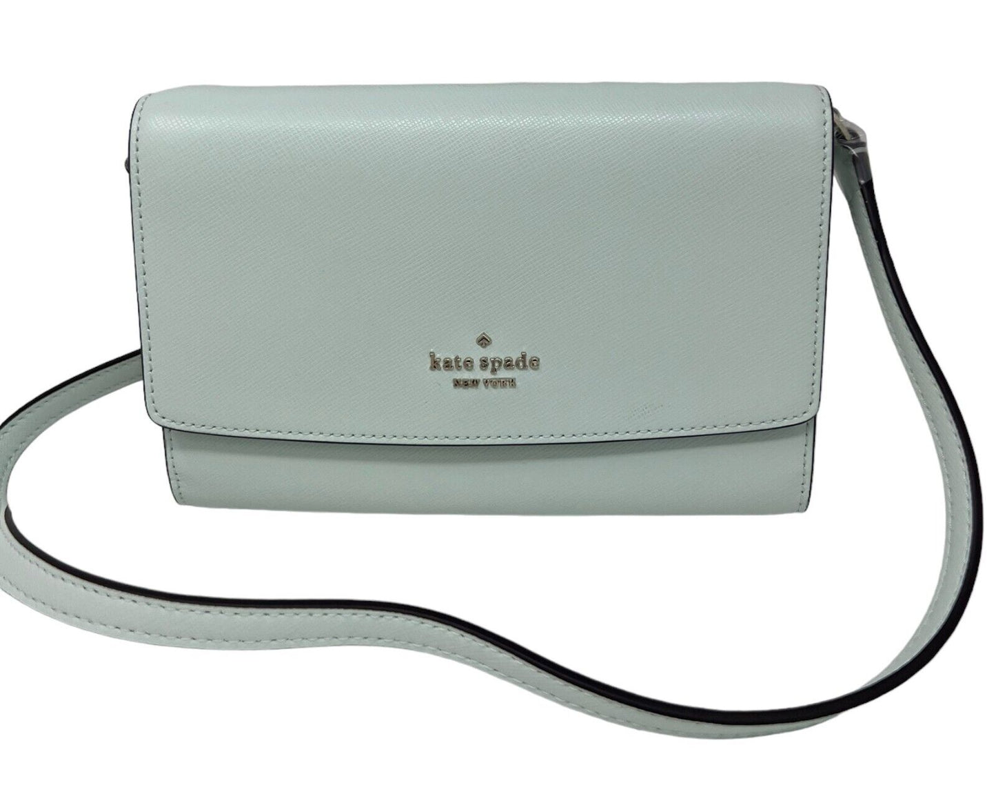 Kate Spade Perry Saffiano Leather Lime Sherbert Crossbody Bag K8709