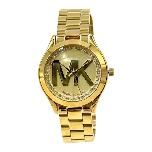 MICHAEL KORS Women's Mini Slim Runway Gold Watch - MK3477 - 796483216297