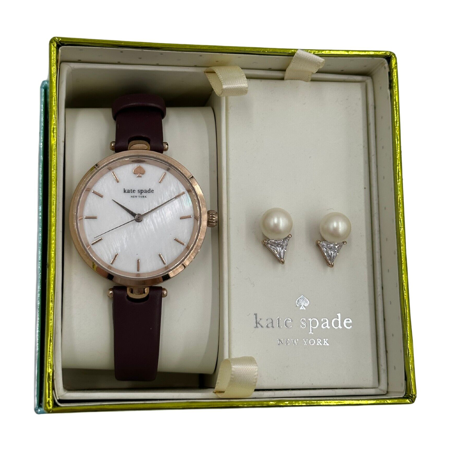 Kate Spade New York Women's Holland Watch and Earring Gift Set - KSW1496B - 796483418127 