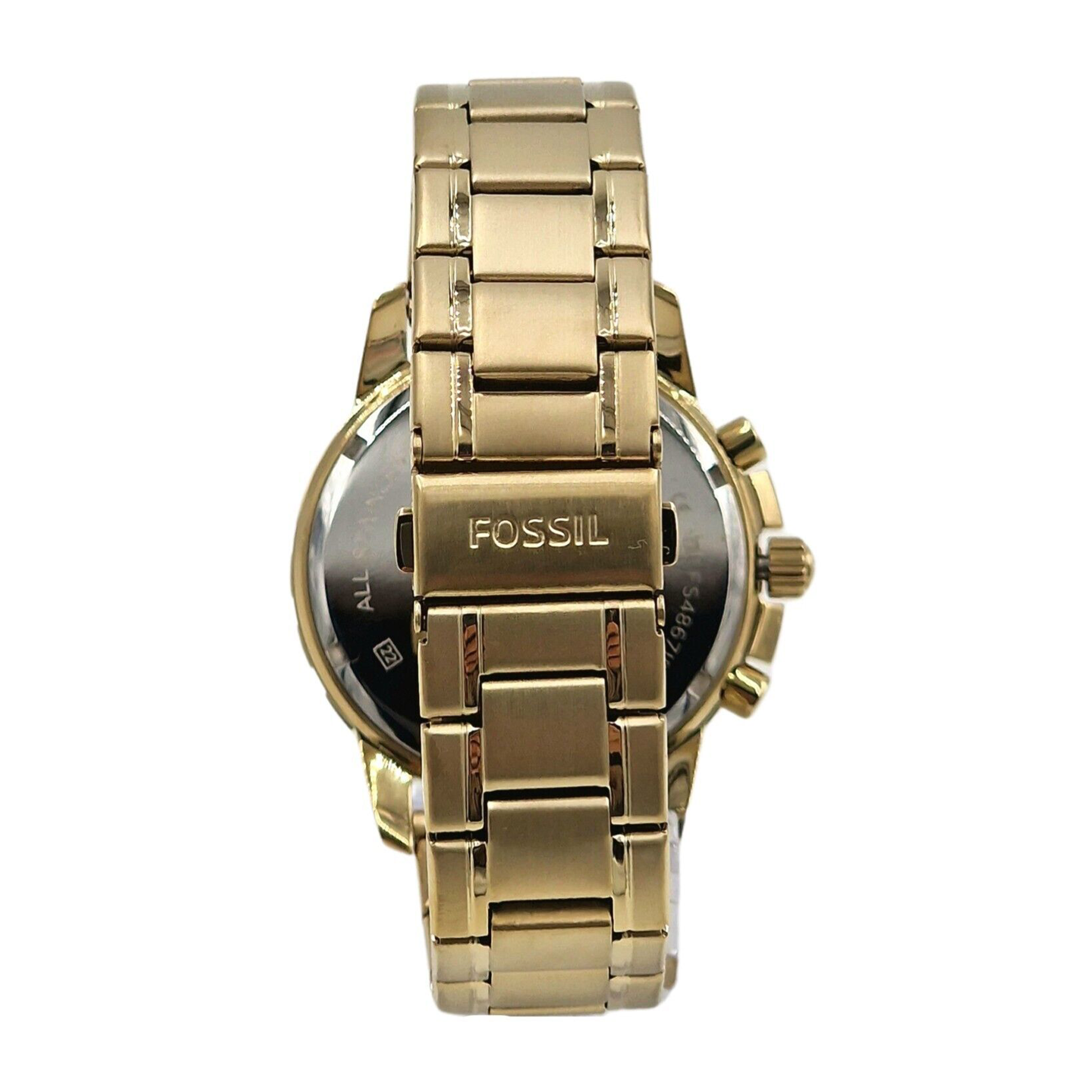 Fossil Men's Dean Chronograph Gold-Tone Stainless Steel Watch - FS4867IE - 796483492998 