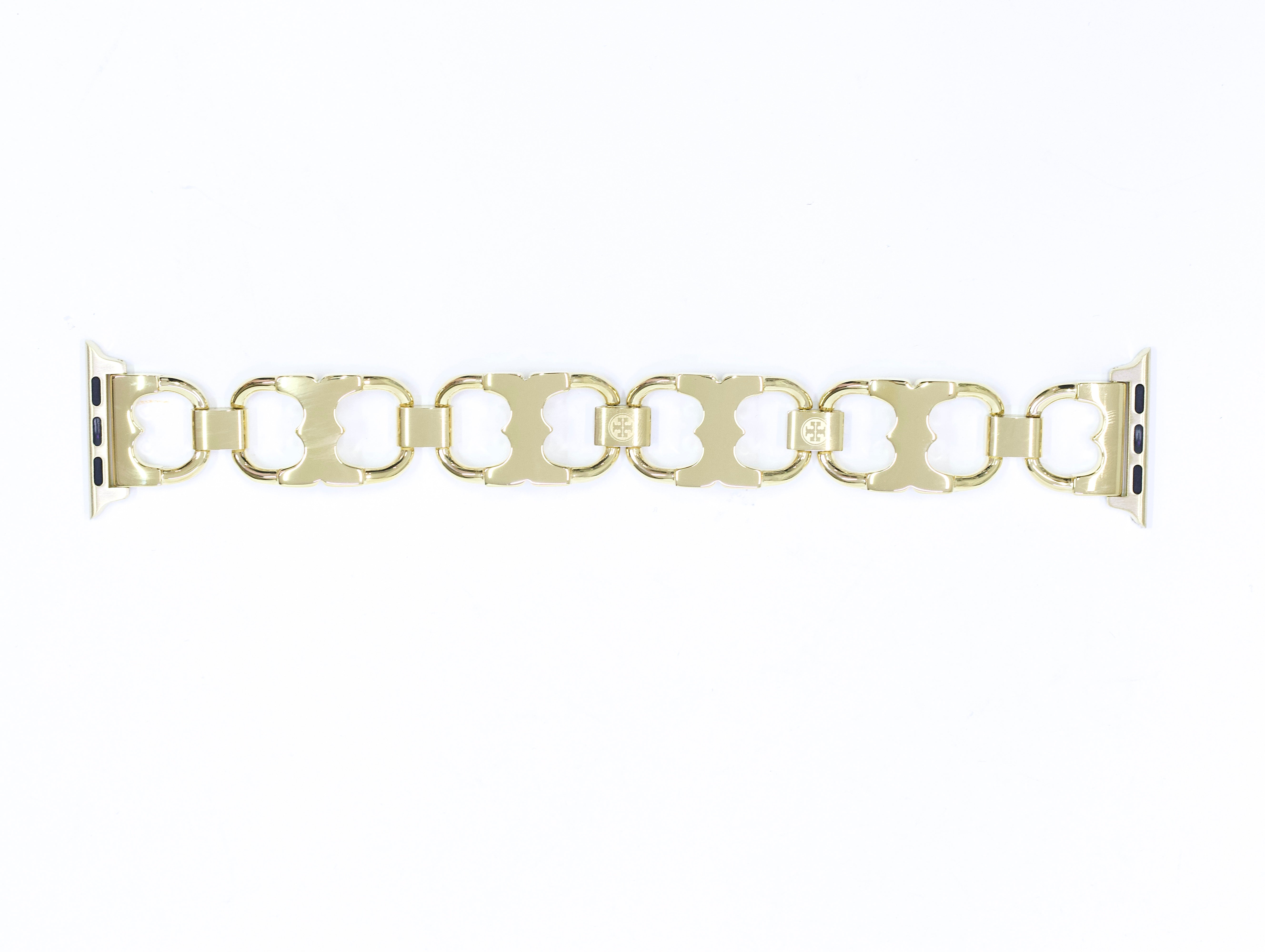 Tory Burch 1002 Women's Gold Double-T Link 20mm Apple Watch Watchband