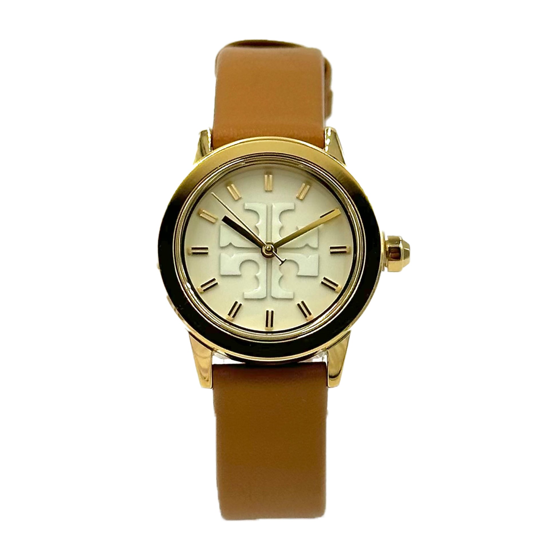 Tory Burch Gigi Goldtone Stainless Steel & Leather Strap Watch Gift Set -TBW2031 - 796483533264