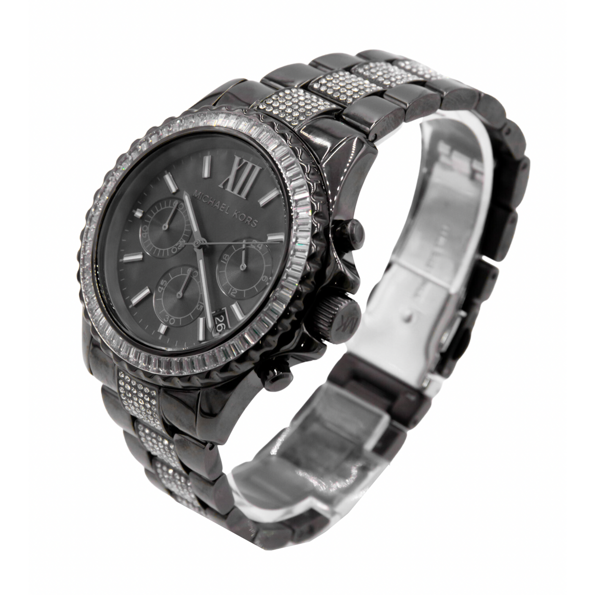 Michael Kors Everest Chronograph Quartz Crystal Black Dial Ladies Watch MK6974 - 796483540149 