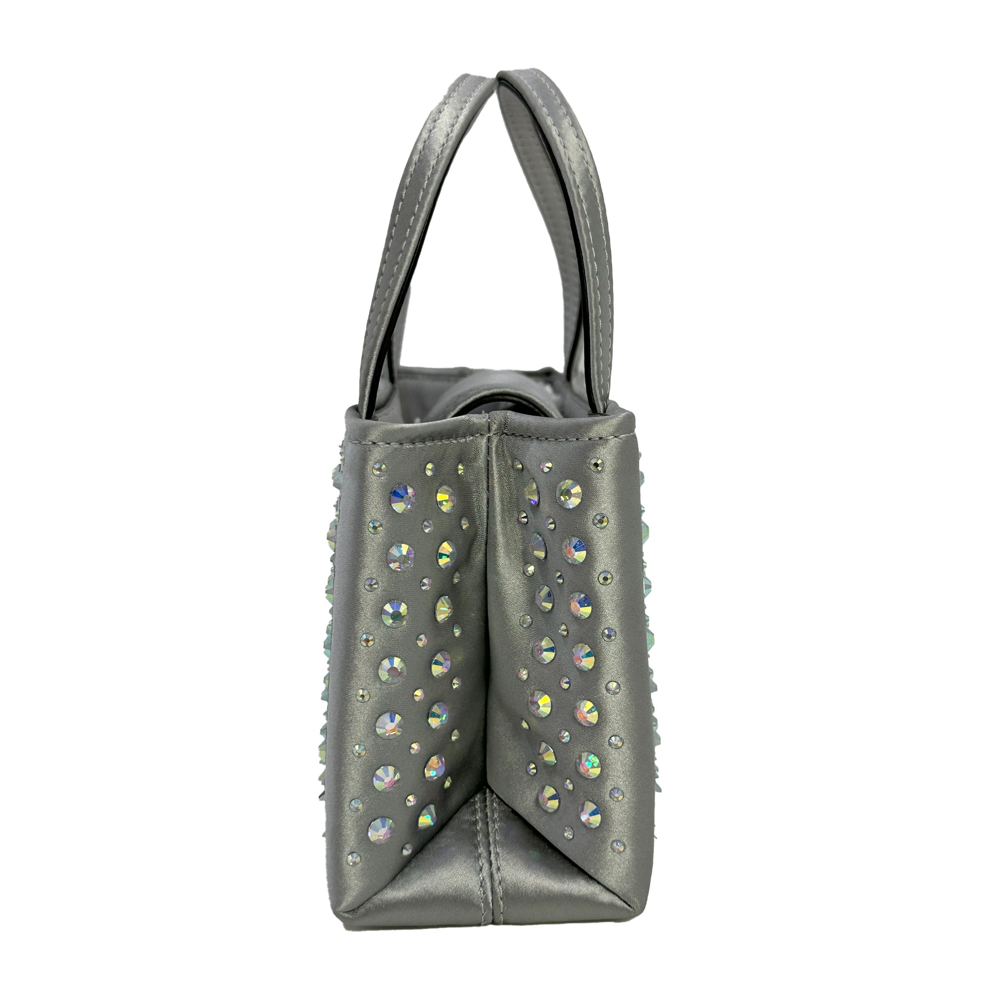 kate spade new york Sam Icon Crystal Embellished Fabric Women's Mini Tote - Platinum Grey - 196021357619