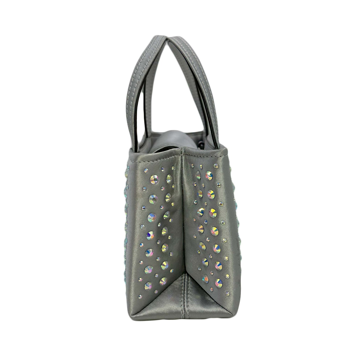 kate spade new york Sam Icon Crystal Embellished Fabric Women's Mini Tote - Platinum Grey - 196021357619