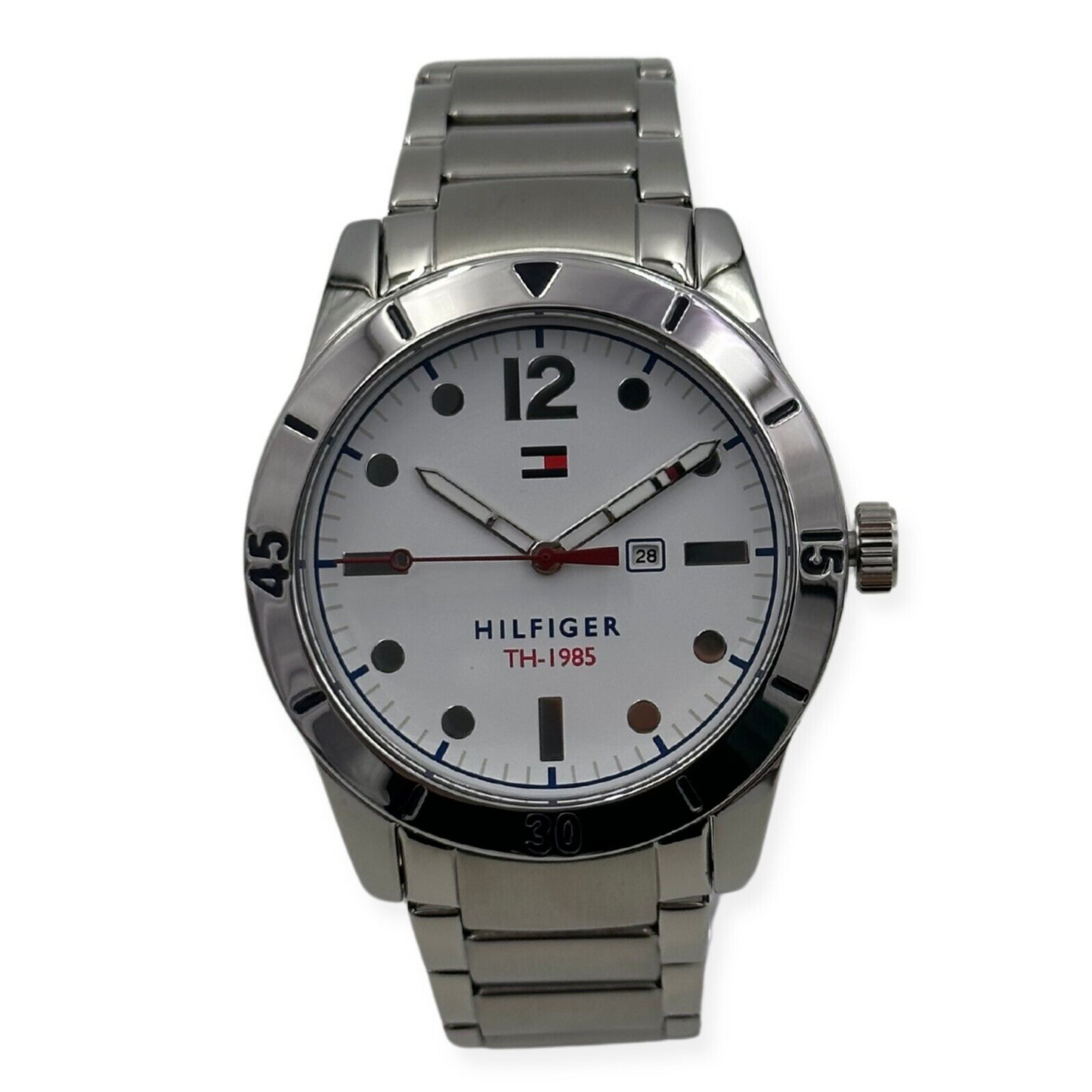 Tommy Hilfiger Men's White Dial Metal Band Watch - 1791441 - 885997242004 