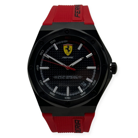 Ferrari Men's Aspire Stainless Steel Quartz Watch with Silicone Strap - 0870030 - 885997302463 